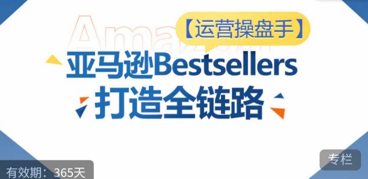 运营操盘手!亚马逊Bestsellers打造全链路,选品、Listing、广告投放全链路进阶优化-柚子网创
