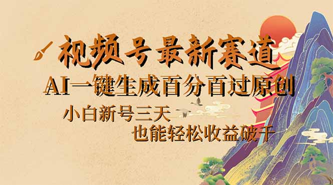 （14363期）视频号最新爆火赛道，AI一键生成百分百过原创，小白新号三天，也能轻松...-柚子网创
